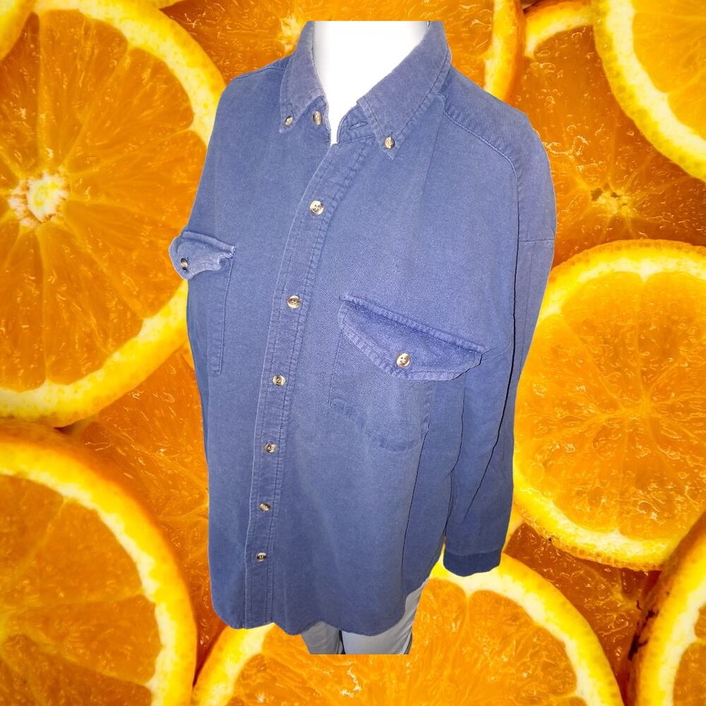 Crescent Bay Blue Button Up Shirt Size Medium‎